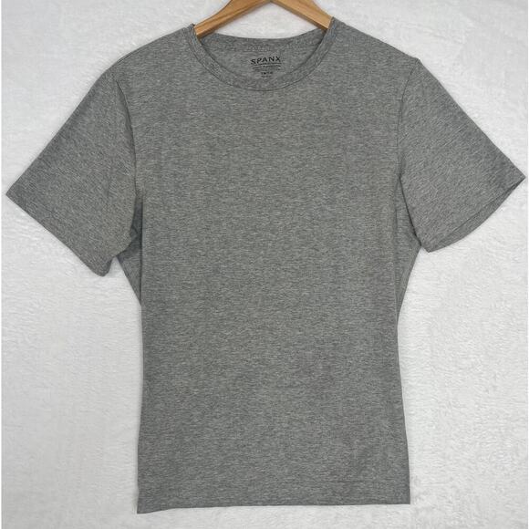 SPANX Cotton Compression Undershirt Gray sz L Basic Capsule Staple Piece - Picture 1 of 4